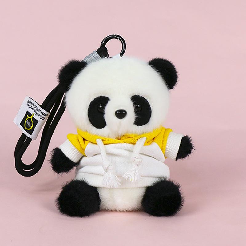 Premium Scented Panda Pendant Backpack: Dressed-Up Panda Doll In Various Styles