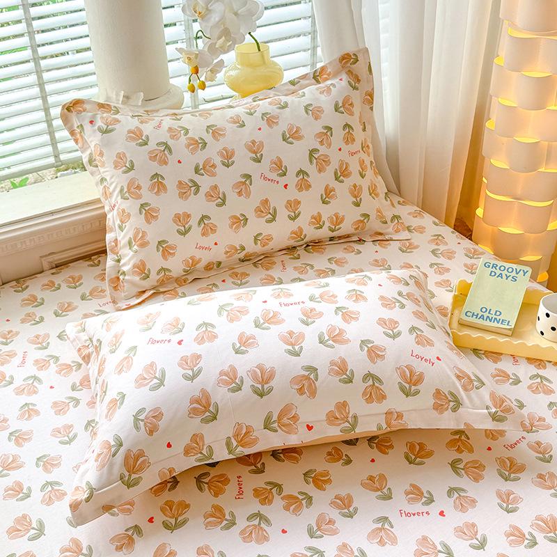 Cotton Pillowcases: Pure Cotton, Simple Style for Home, Dorms, Single & Double Rooms (Single/Pair)