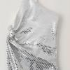 2024 Autumn V-Neck High Waist Sequin Spaghetti Strap Dress - European & American Style Women's Fashion