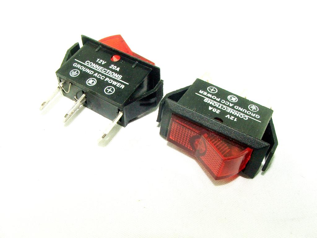 Switch Asw-09D 12V-20A Red