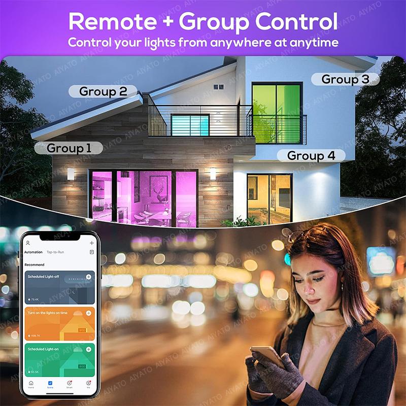 Цоколь B22 Великобритания TUYA Wi-Fi Смарт-лампа Bluetooth лампы Светодиодная — фото 5