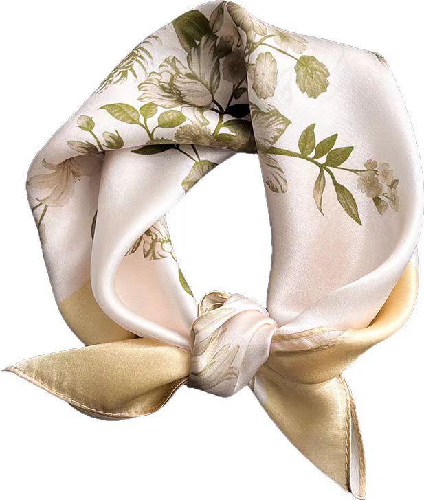 100% Natural Silk Scarf Women Shawls Wraps Foulard Scarves Pashmina Neckerchief Female Hijab Bandana bufanda Square Kerchief