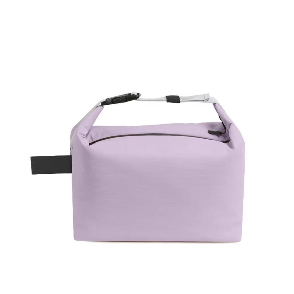 

Foldable Insulated Lunch Bag Large Capacity Thermal Lunch Box Cooler Lunch Handbag Storage Pouch фіолетовий