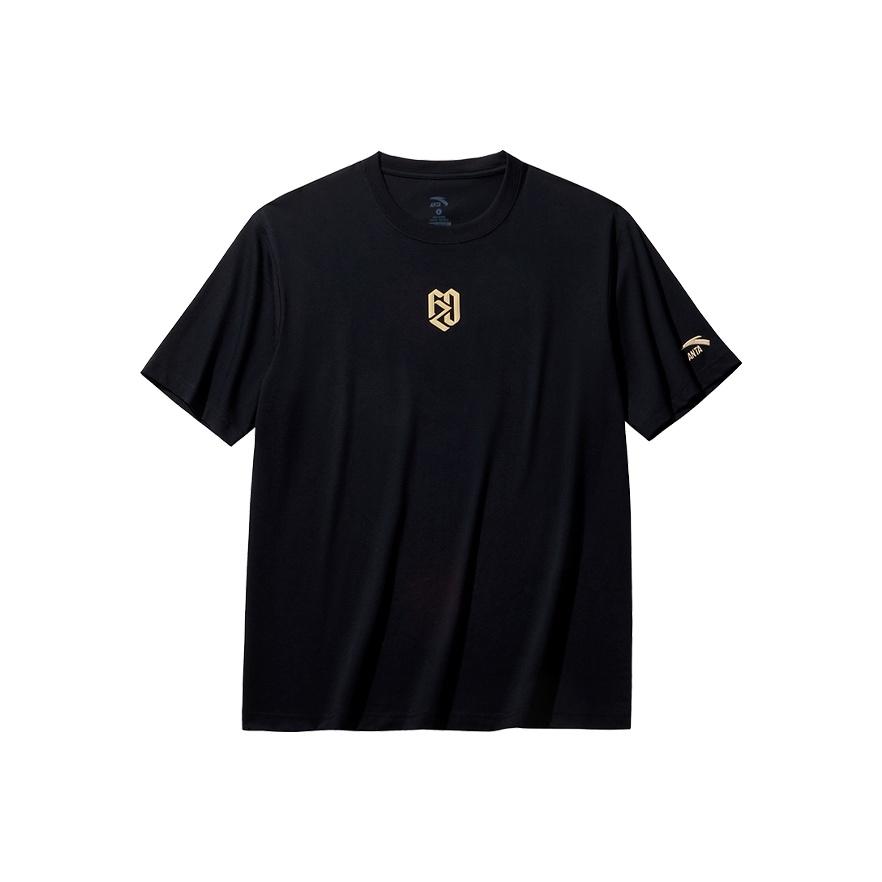 

Anta Футболка с логотипом Fan Zhendong, унисекс, черная, 172538101R-2 S