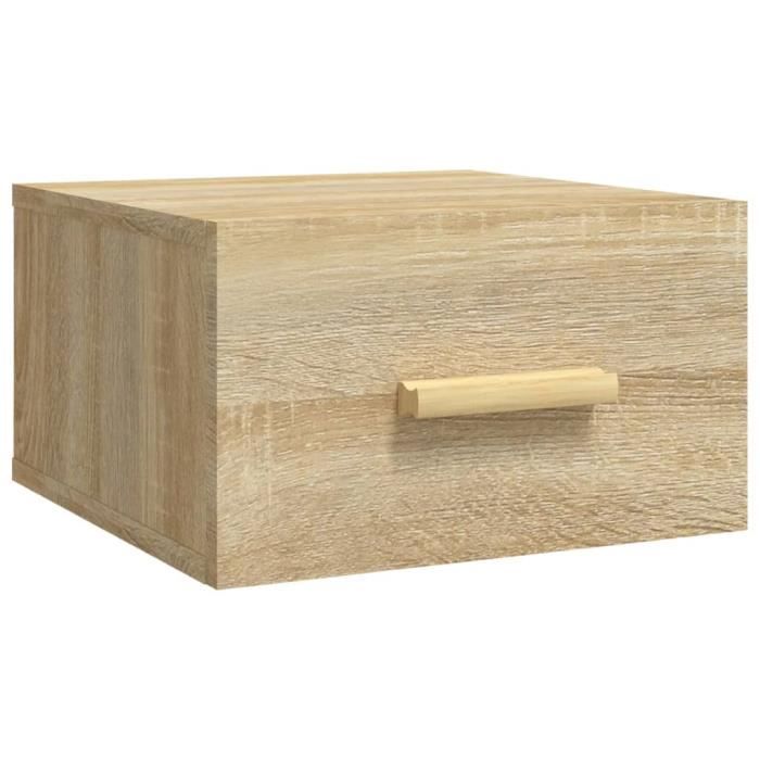 VidaXL Wall-mounted Bedside Table Sonoma Oak 35x35x20 Cm812840