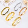Bracelet Women's Light Luxury Fashion High-end Rhombus Glossy Hollow Twist Bracelet Ring
