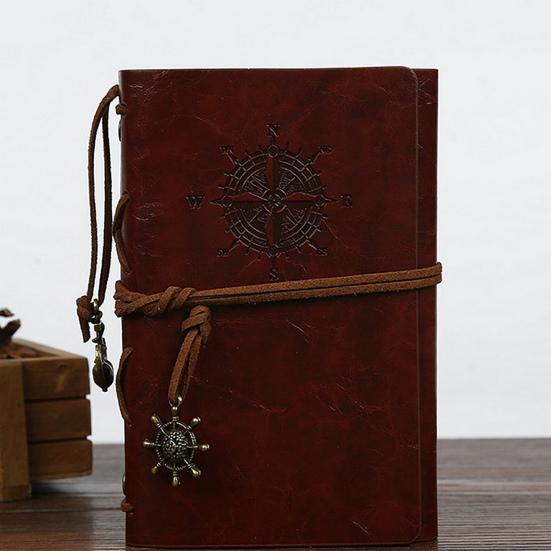 Lace-up Metal Pendant Blank Page Smooth Writing Diary