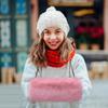 Warm halten Handwärmer Flauschige Winterhandschuhe Mode Warme Plüschärmel Frau