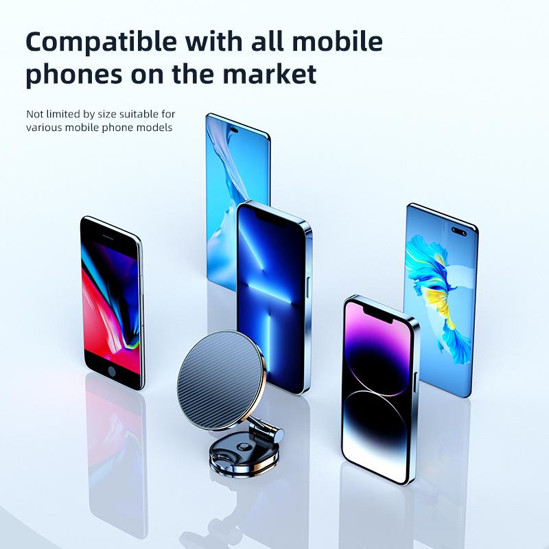 Magnetic Adhesive Car Phone Holder, Rotatable & Foldable, Multifunctional Accessory