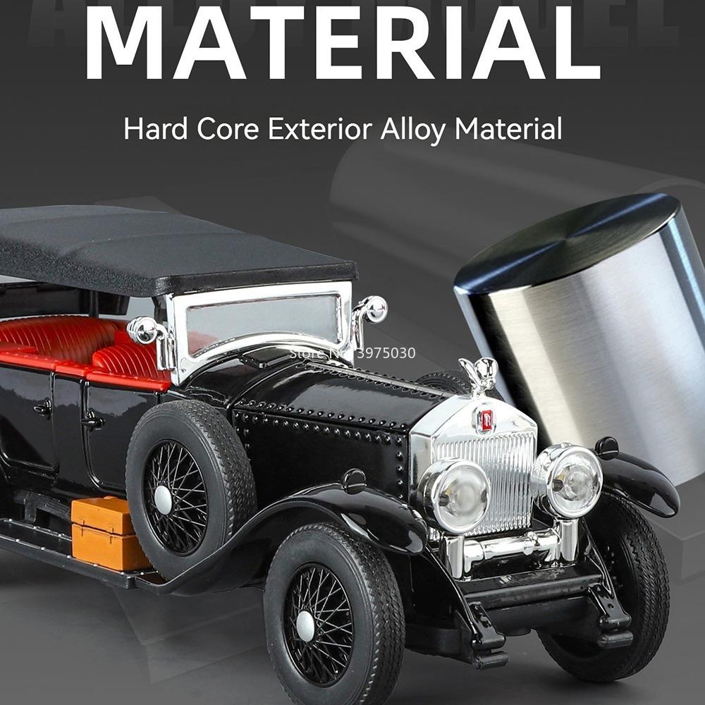 1:32 Scale Alloy Rolls Royce Phantom 500K Vintage Cars Model Toys Wheel Shock Absorption Pull Back Vintage Vehicle for Boys' Toy