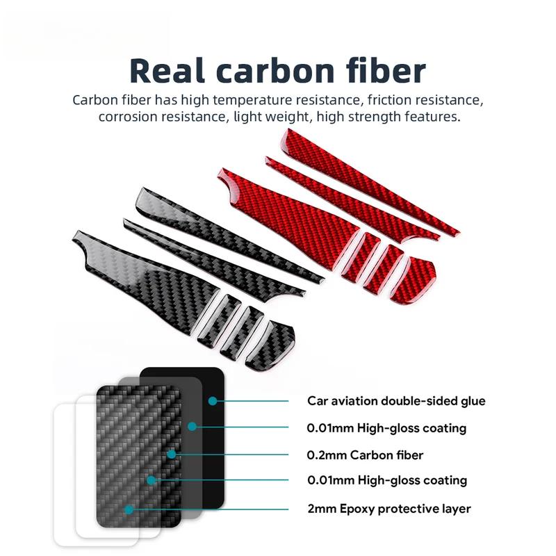 For Mazda 3 BP Axela 2019 2020 2021 2022 2023 2024 2025 Real Soft Carbon Fiber Sticker LHD RHD Car Center Console Accessories.