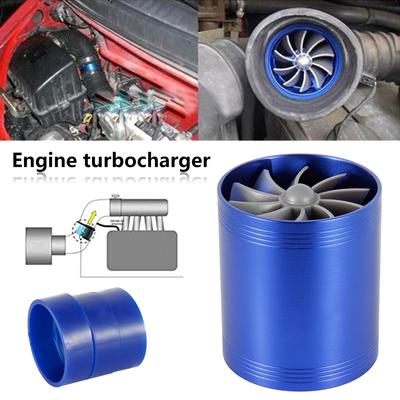 Fuel Saver Turbine Charger Air Intake Fuel Saver Dual Fan Supercharger Power Air Intake Turbonator Air Intake Fan for Car Truck