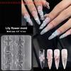 Clear Nail Carving Tool, 1/3Pcs Silicone 3D Mold, Lily & Hibiscus Flower Pattern, Hawaii Style Nail Art