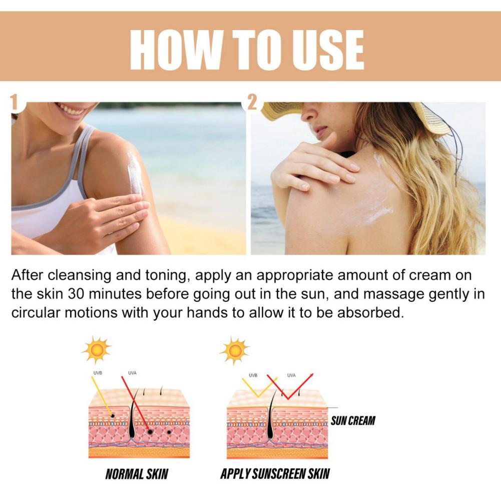 50ml rýžový extrakt Spf50+ PA++++ opalovací krém na obličej a tělo na opalování