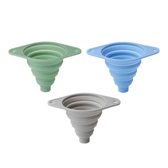 Collapsible Silicone Funnel Food Grade Foldable Kitchen Funnels for Oil Wine Transfer Heat Resistant Non-Stick Multifunctional Funnels