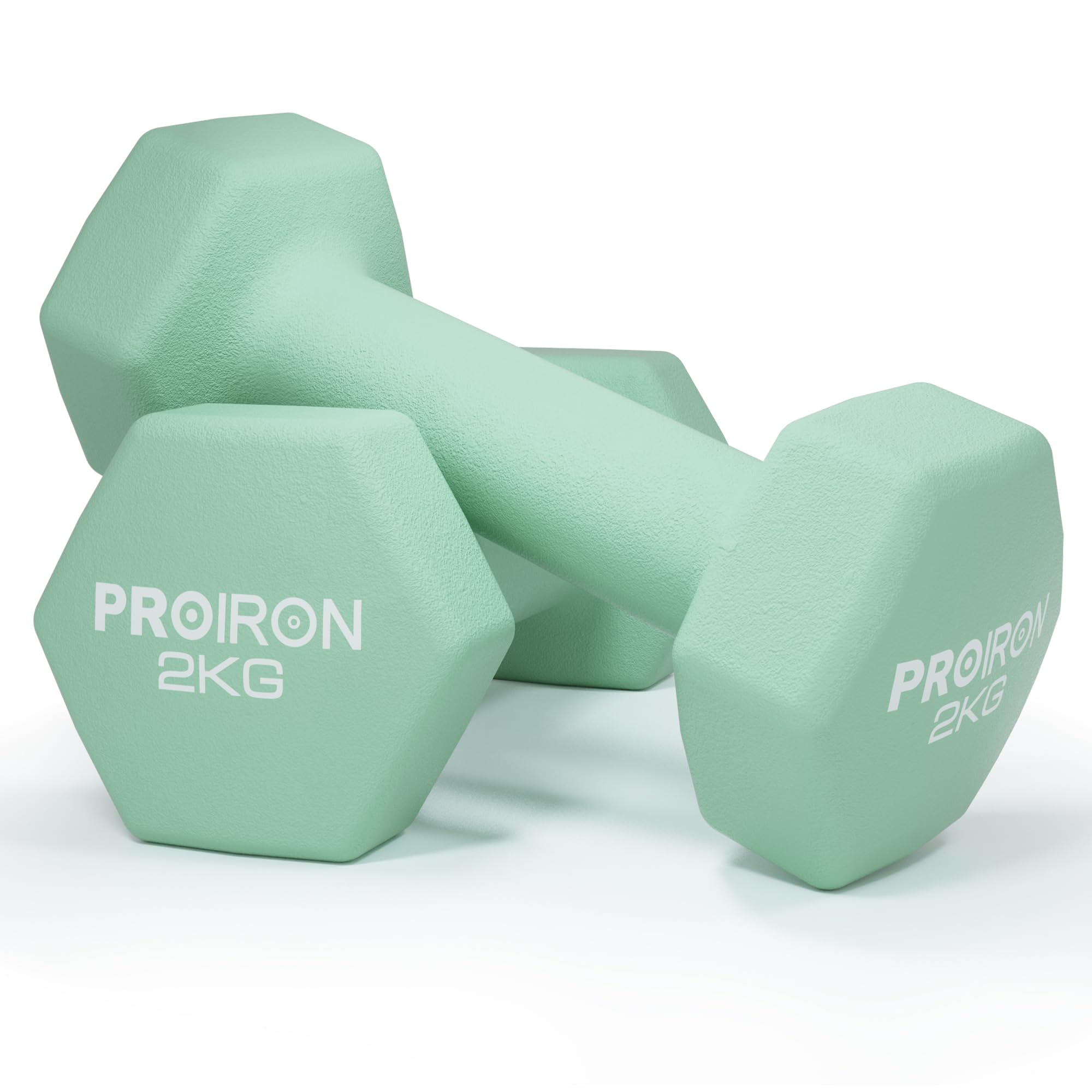 PROIRON Set of 2kg Soft for Strength Training Dumbbells, 2, each, Coating,