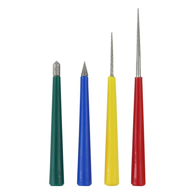 4-Piece Diamond Needle File Set for DIY Jewelry & Pearl Beading