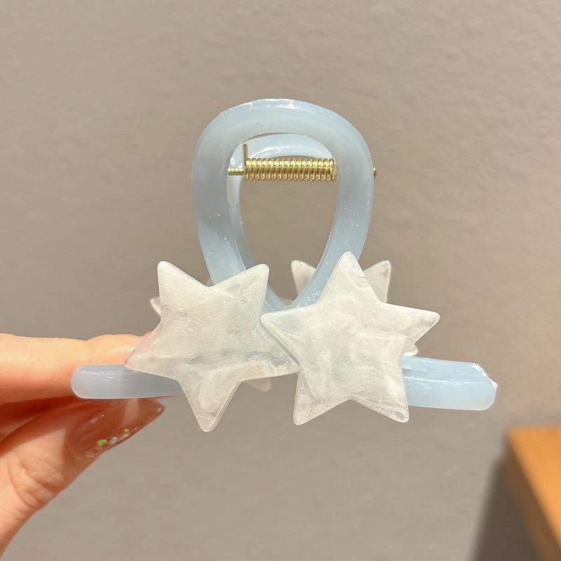 1PC Headwear Sweet Jewelry Playful Star Shape Cute Accessories Fashion Candy Colors Gift Hairpin Hair Ties Multi-Color