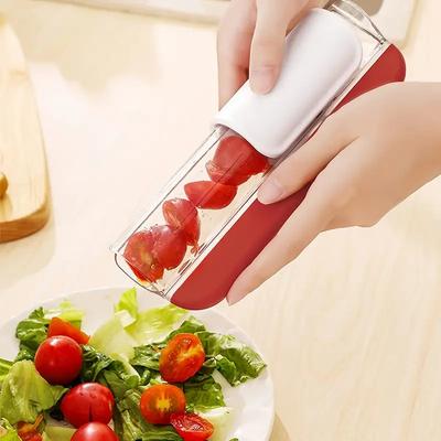 Multifunctional Kitchen Cutter Zip Slicer Tomato Grape Slicers Pizza Fruit Splitter Slicer Fruit Cake Decor Kitchen Cut Gadgets