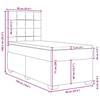 VidaXL Sommier à lattes de lit et matelas Gris foncé 90x190 cm Tissu, lit, lit à plate-forme, lit à panneaux, meuble de 3292644