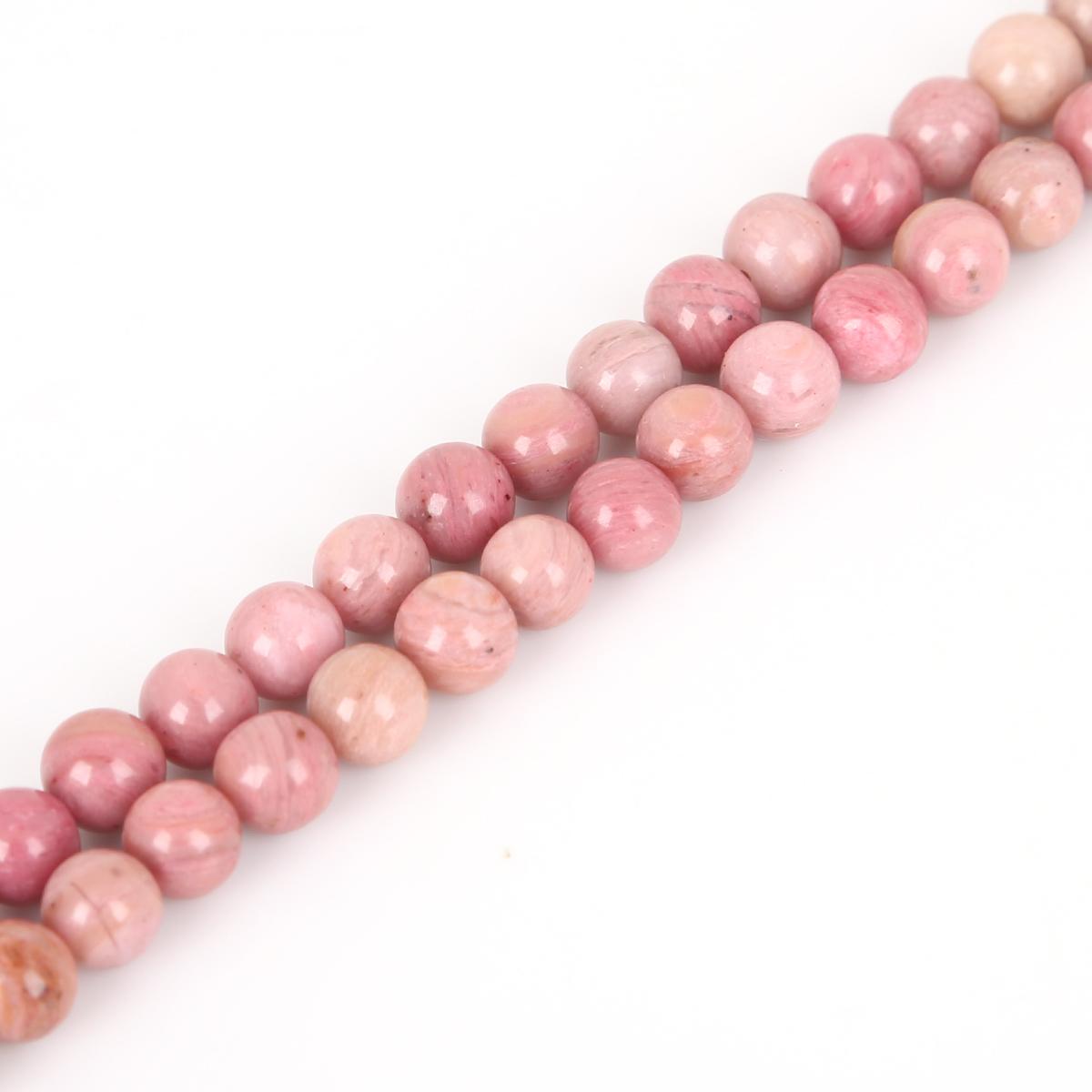 

4-10 мм/38-93 шт. Натуральные круглые бусины из камня родохрозит для изготовления ювелирных изделий своими руками 6mm 62pcs