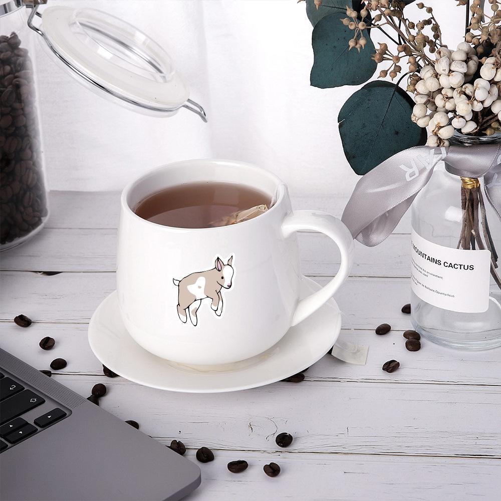 60 New Goat Animal Graffiti Stickers for Children DIY Mobile Suitcase Waterproof Stickers