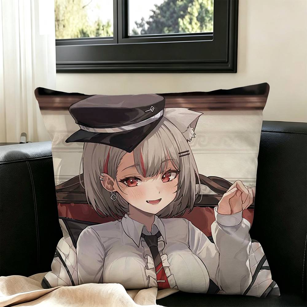 Neneko Mashiro-oo Square Double-Sided printed Pillow Case Bedroom Bedside Pillow Sofa Cushion Cover