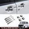 For Nissan ROOX 2025 2026 ABS carbonfiber black Car Outside Door Handle Shell Door Handle Door Bowl Cover Exterior accessories