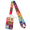 Cute Planet Plushie ID Card Holder with Slide Case & Lanyard for Phone and Access Cards