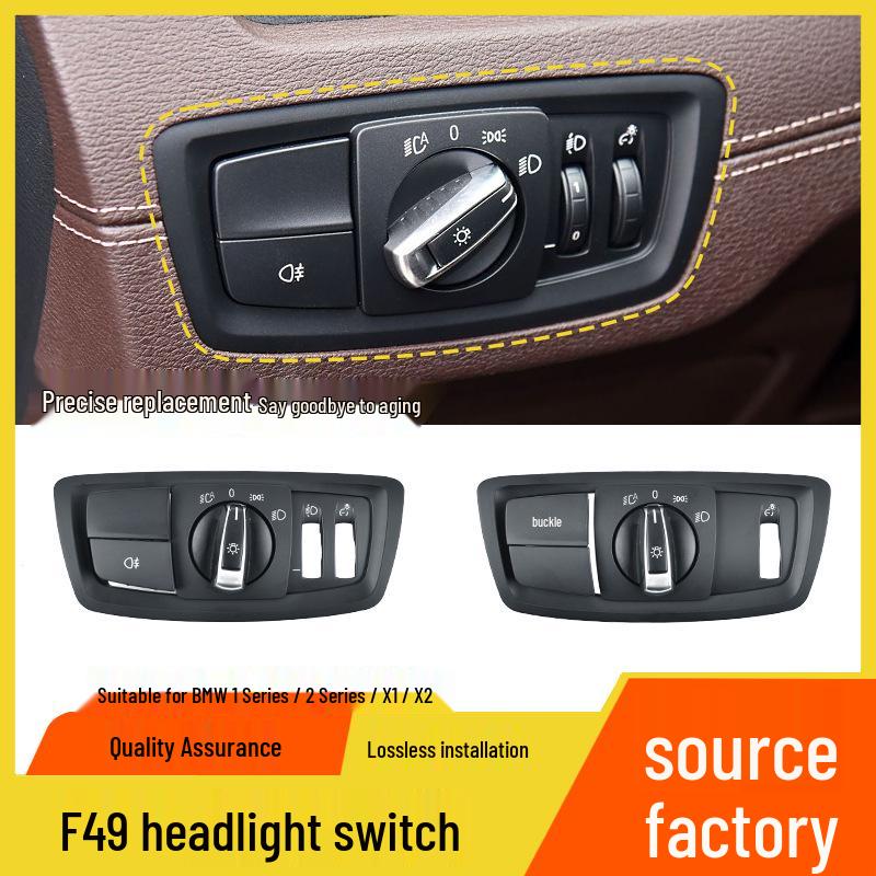 BMW X1/X2 Headlight Switch Button Cover for 1 & 2 Series F49 Light Control Knob.