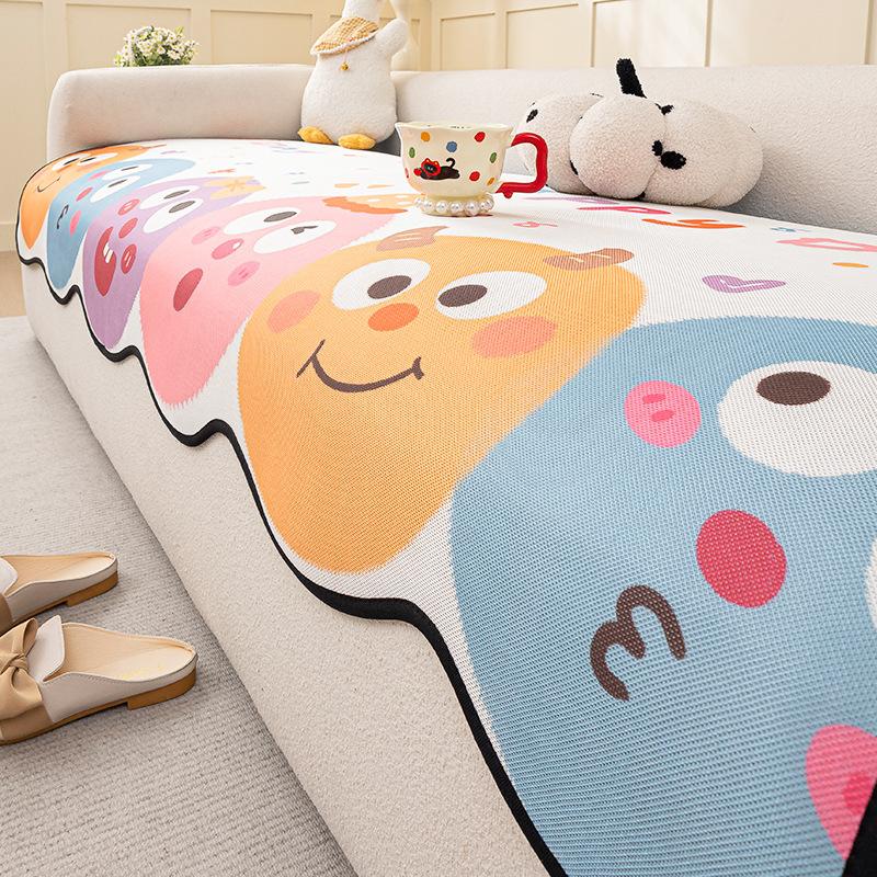 Nordic Style Light Luxury Fabric Sofa Cover Four-Level Universal Sofa Cover High-End Chenille Sofa Cushion