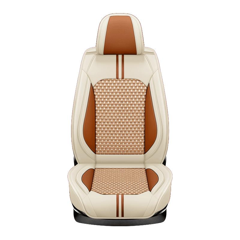 

9D Всеохватывающие Подушки для Автокресел Подушки для Спортивных Сидений Чехлы для Сидений и Аксессуары для Интерьера Дышащие и Водонепроницаемые(Только один чехол на переднее сиденье) Ice Silk оранжевый/белый