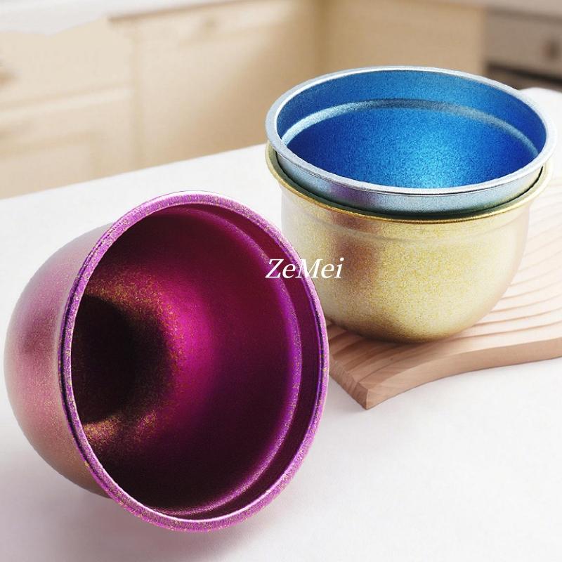 European Style Circle Shape Fruit Bowl,Silver Pure Titanium Double-Wall Plate Home Food Tray,Vegetable Washing Basin Decoration
