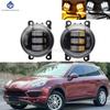 2 X Car Front Bumper Fog Light Assembly For Porsche Cayenne 92A 958 2010 2011 2012 2013 2014 2015 Led Fog Lights H11 DRL 12V