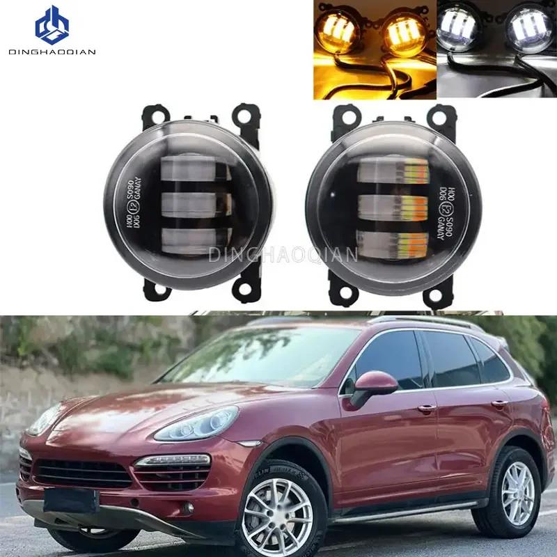 2 X Car Front Bumper Fog Light Assembly For Porsche Cayenne 92A 958 2010 2011 2012 2013 2014 2015 Led Fog Lights H11 DRL 12V