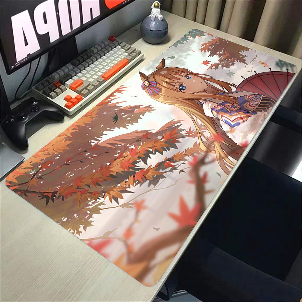 Nouveau Tapis de Souris Anime Umamusume Pretty Derby Tapis de Souris Clavier Grand Dessin Animé Mignon Oguri Cap Tapis de Bureau PC Gamer Impression Tapis de Table