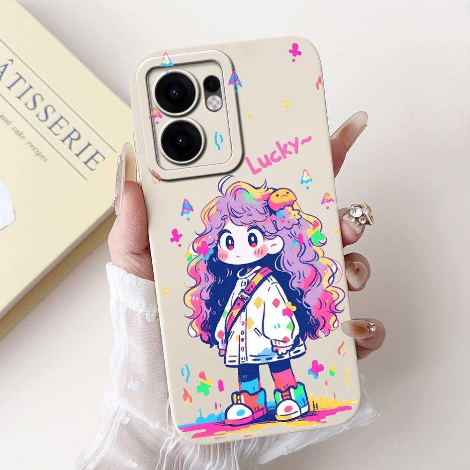 For Oppo Reno 13F 5G Case Fashion Sunset Girls Astronaut Coque Soft Silicone Phone Cover For OPPO Reno13 FS RENO13F CPH2699 Capa