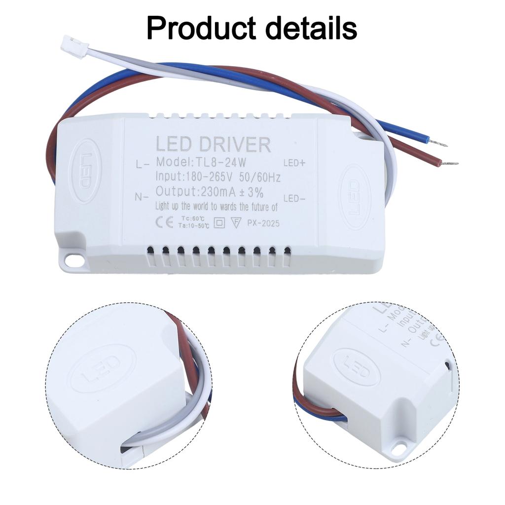 Safety Regulations Wide Pressure Large Plate LED Driver Electronic Transformer Two-position 8-24W DC90-140V240mA