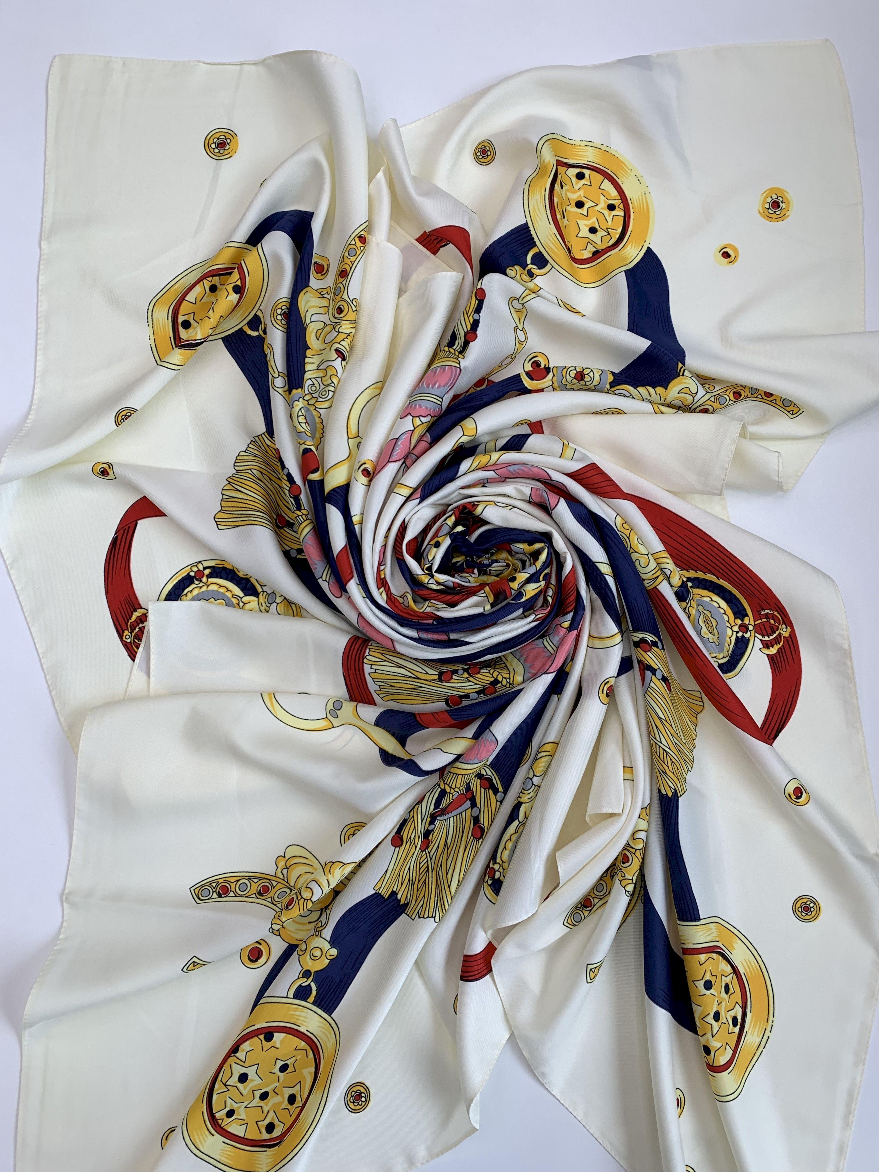 

Квадратний шовковий шарф Жінки Шалі N Дизайнер Принт Шифон Шарф Foulard Леді Шия Шарфи М які Біг Бандана 130x130 різнокольоровий