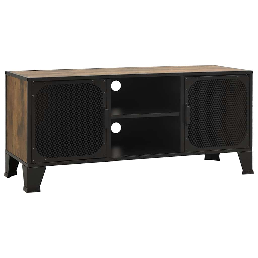 Vidaxl Szafka Pod Telewizor, Rustykalny Brąz, 105X36X47Cm, Metal I Mdf