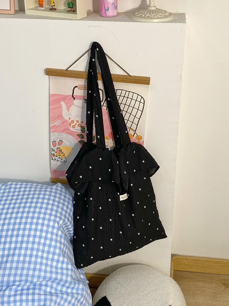 Mesh Women Shoulder Bag Ruffle Edge Purse and Handbags for Women Designer Bag Small Tote Bag for Women Shopping Bags  Bolso