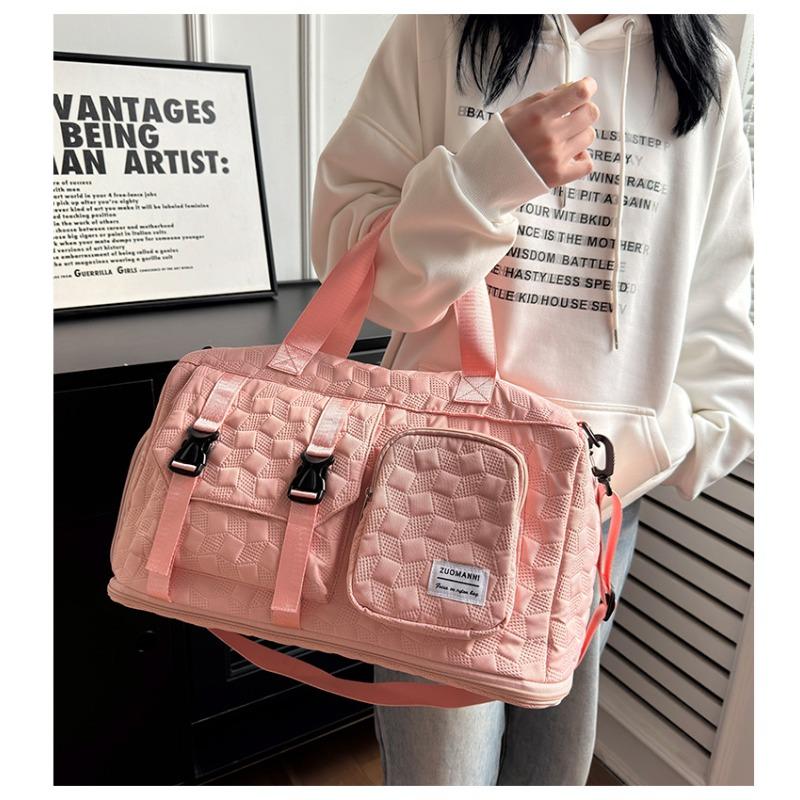 Fashionable and Sporty Dry-wet Separated Fitness Bag for Going Out, Large-capacity Expandable Hand-held Travel Bag with A Handle and Shoe Compartment