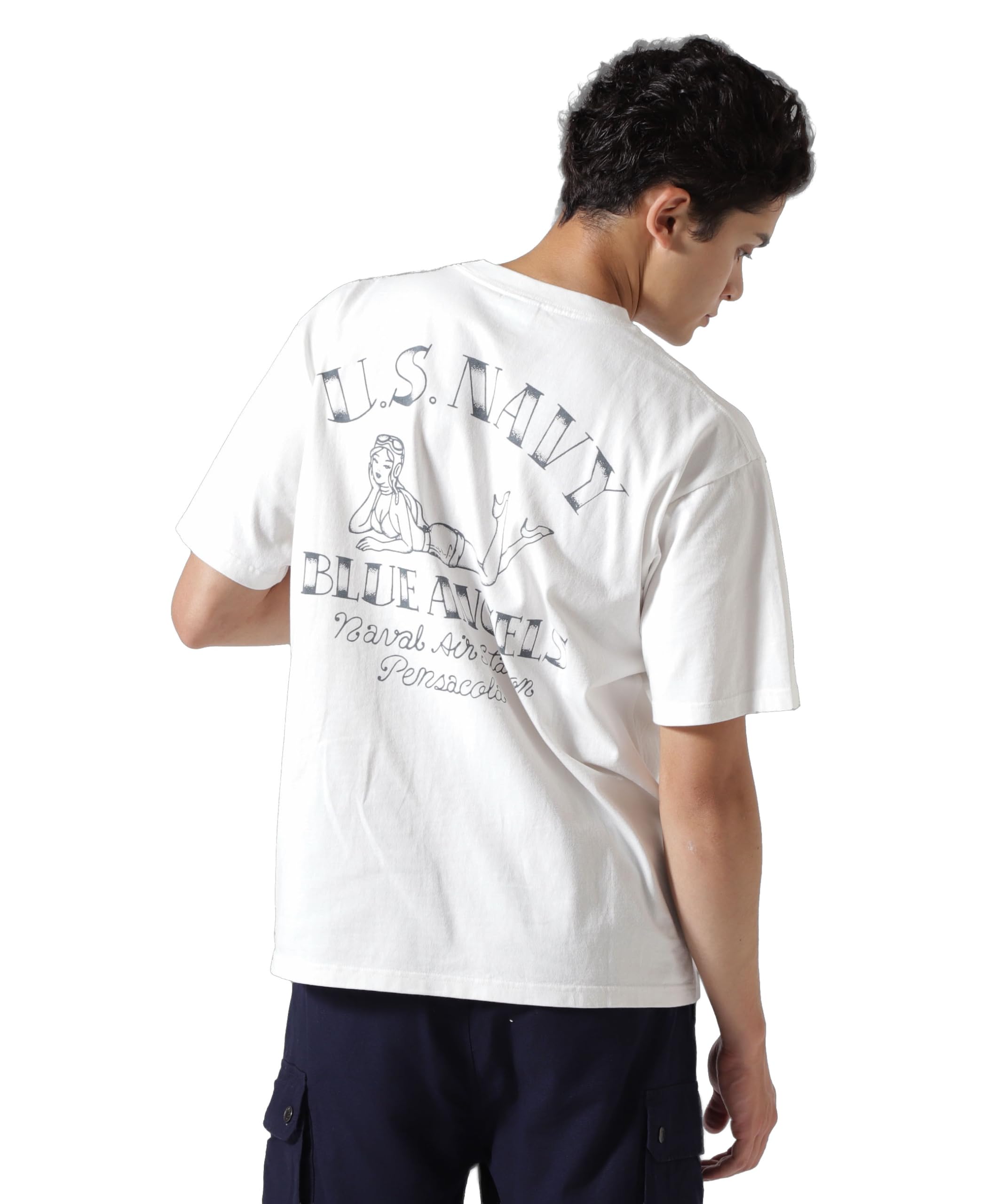 

Avirex PINUP GIRL BLUE ANGELS Pinup Girl Short Sleeve Size T-SHIRT (WEB&DEPOT Exclusive) Men s T-Shirt, XL, 030, White, 783-5134085