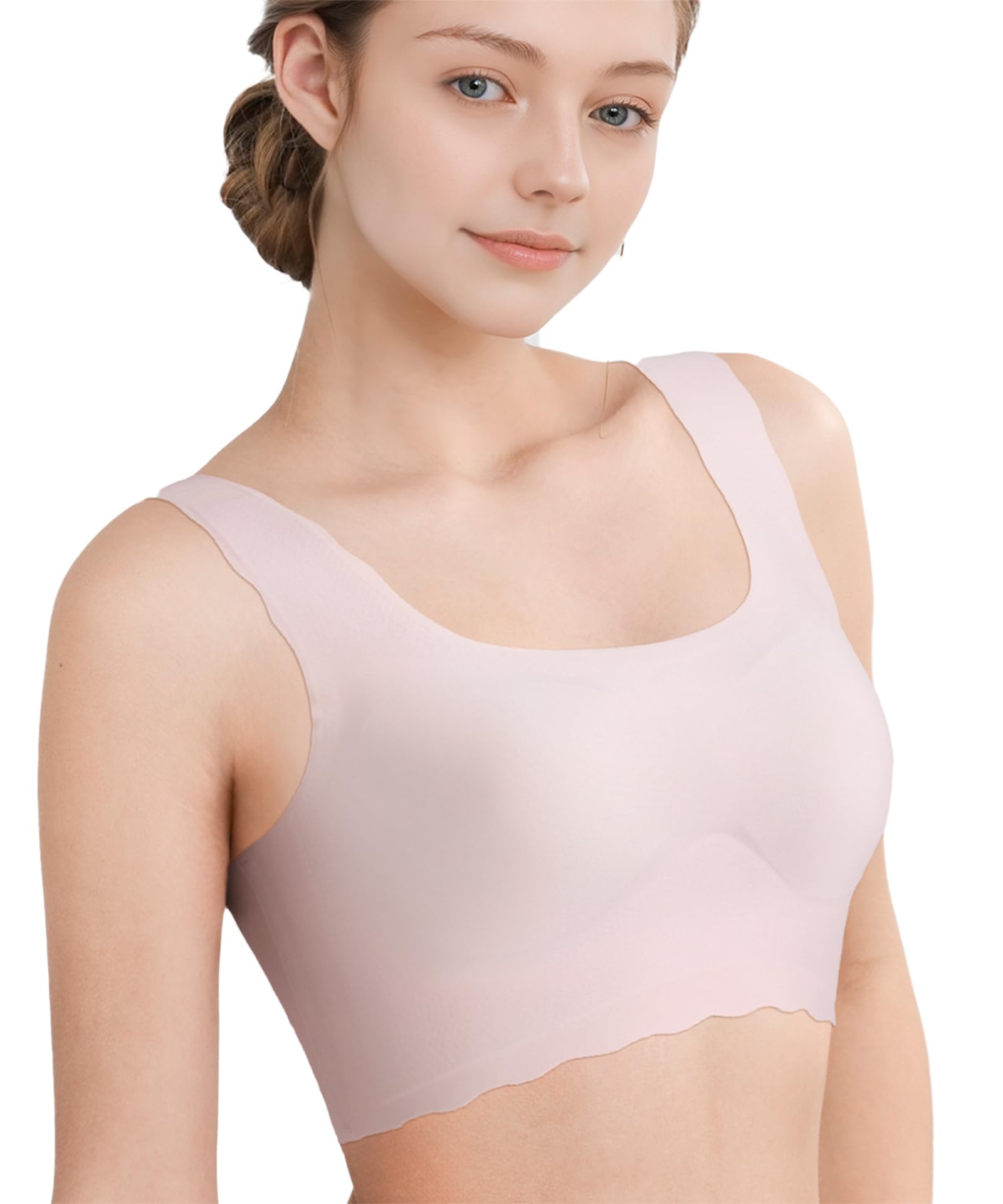 

Беспроводной бюстгальтер Gocochi, который ощущается как отсутствие белья и создает приподнятую CGG510 PI Полутоп Wacoal. ты что угодно, крутой, обхват груди. Женский LL.