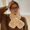 New Autumn/Winter Plush Warm Scarf for Girls Cute Korean Fashion Imitation Rabbit Fur Scarf Thickened Outdoor Windproof Scarfs