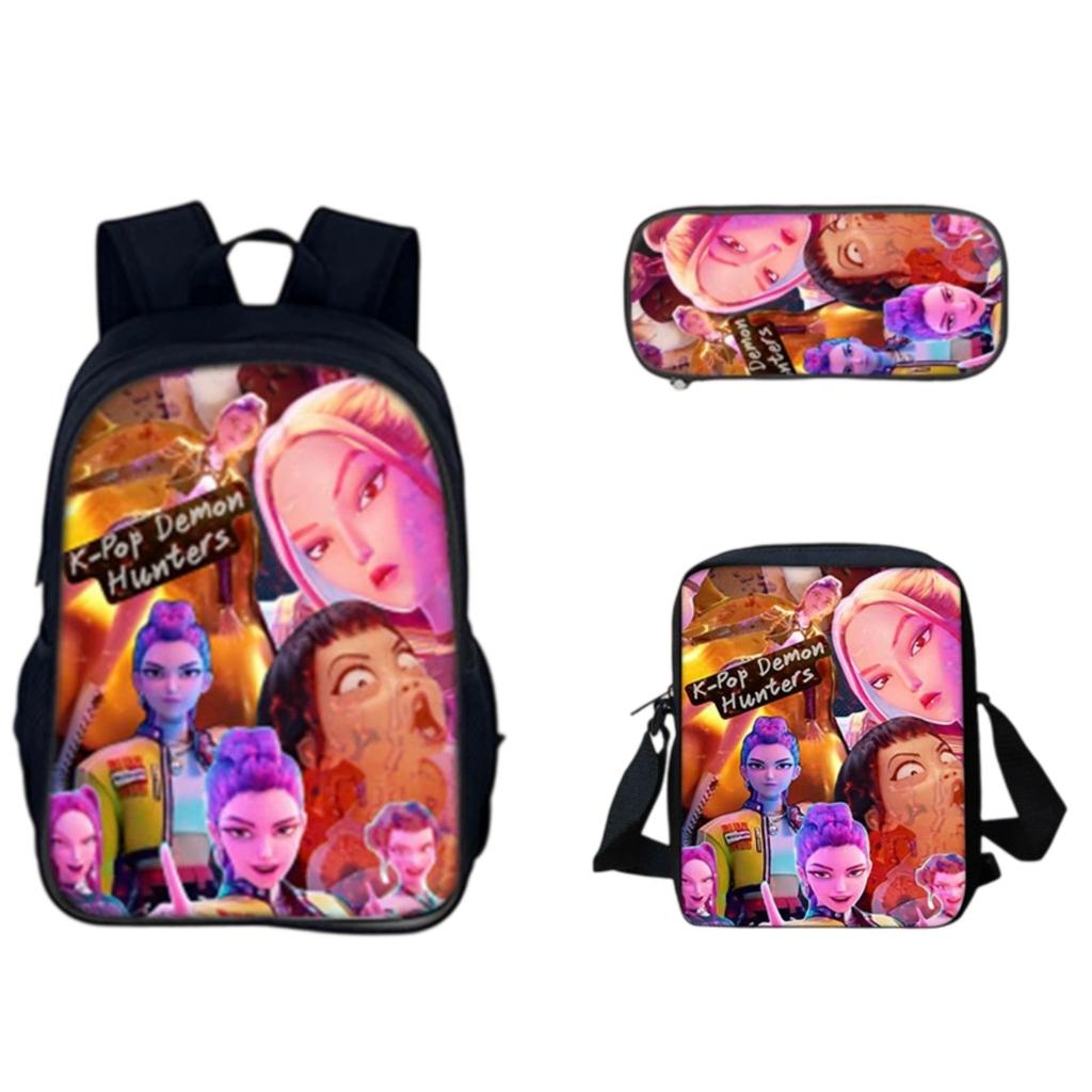 3-Piece Game Backpack School Bag For Teenagers Boys And Girls Travel Study Backpack And Lunch Box And Pencil Bag