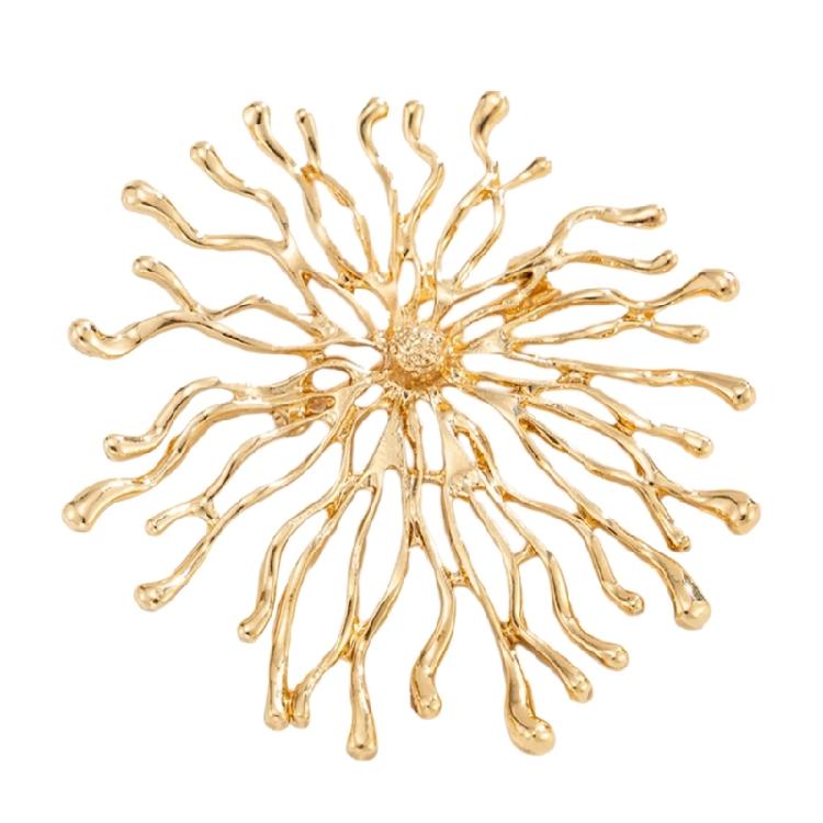 Exquisite Sun Symbol Brooch Stylish Embossed Lapel Pin Featuring Detailed Embossing for Gift Giving Occasions