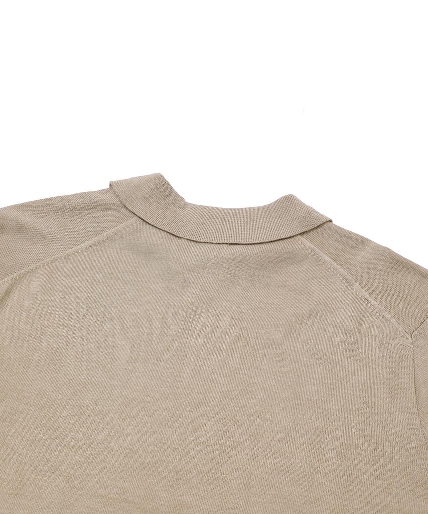 GNOK Silk Collared Short Sleeve Knit [Beige]