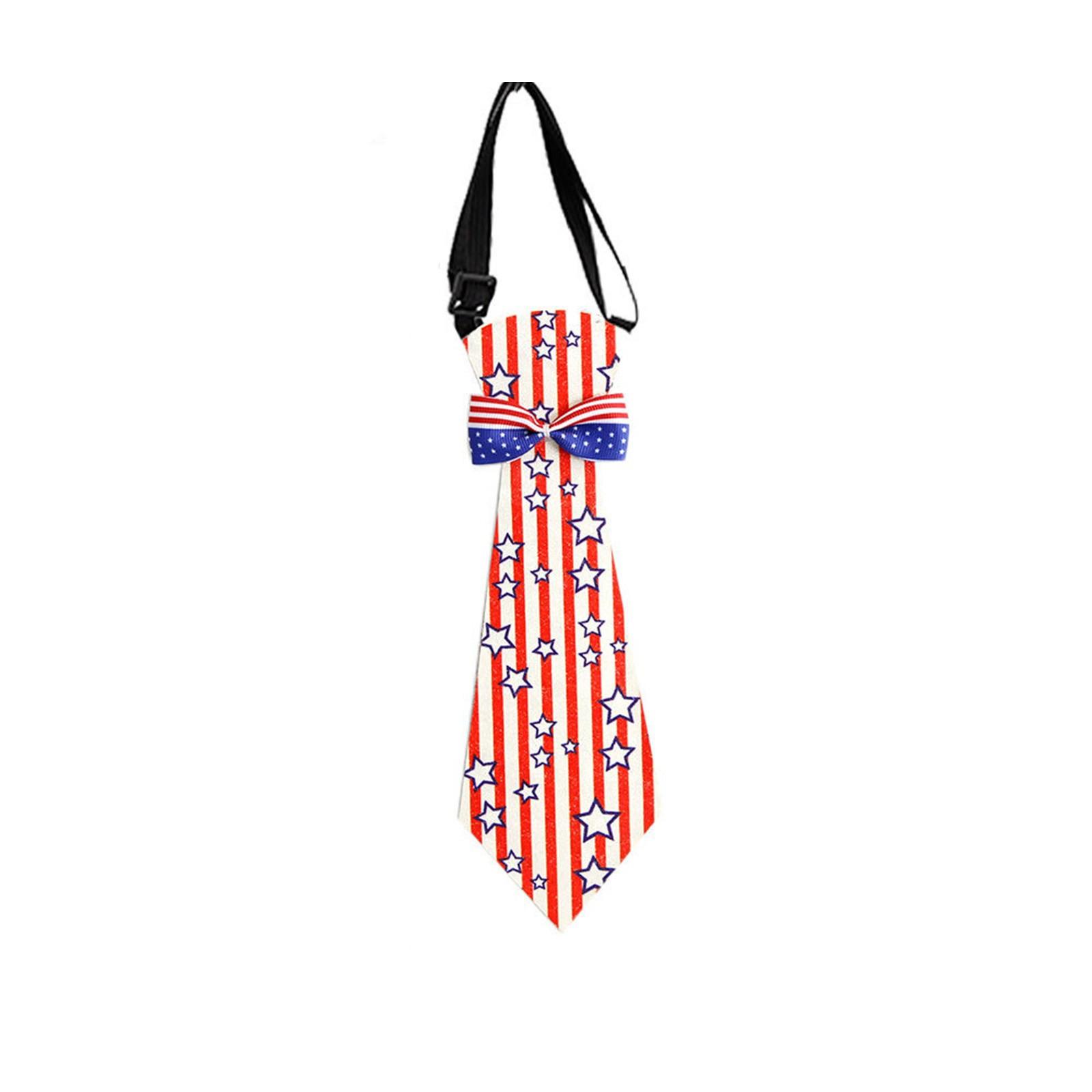 Event & PartyAmerican Independence Day Party Decorative Bow Tie Children s Flag Dotted Tie Adjustable Decorative Bow Tie