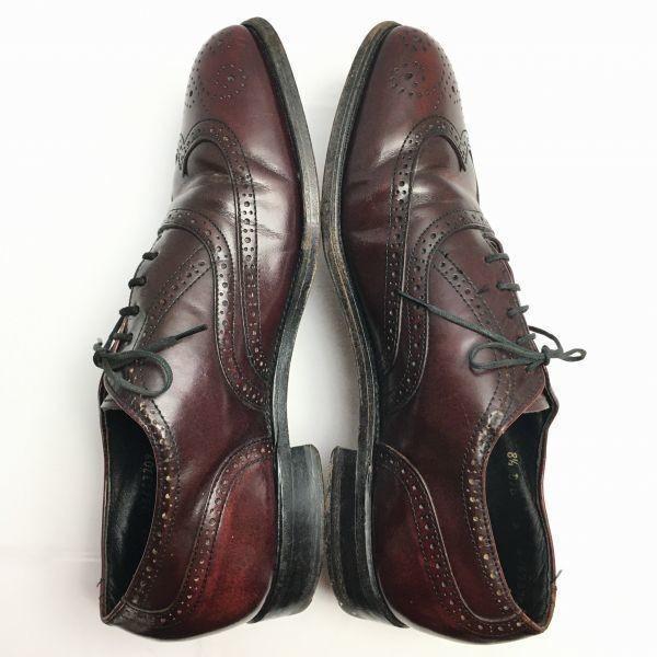 Vintage 60s-70s Rare White Tag Red Letter BOSTONIAN Full Brogue Burgundy size 8.5D/B Men's(USED)